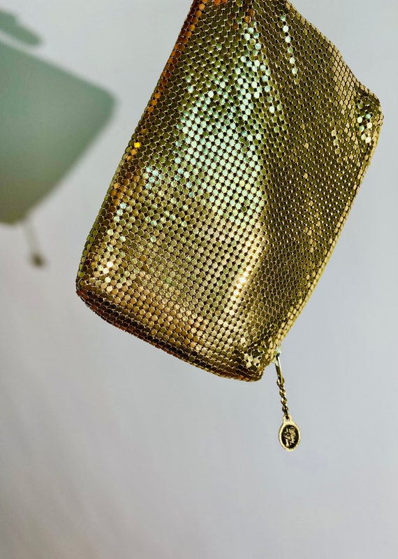 Vintage Gold Mesh Chain Link Evening Bag