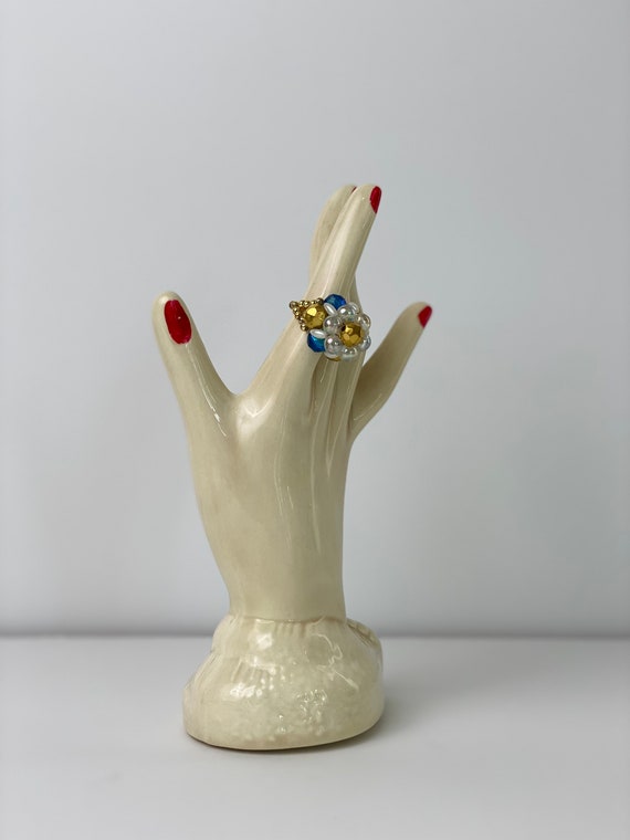 Vintage Beaded Statement Ring - image 7