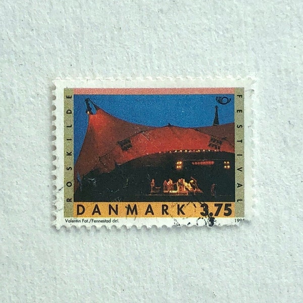 Briefmarke Roskilde Festival 1995, Philatelie, Dänemark, Rockfestival
