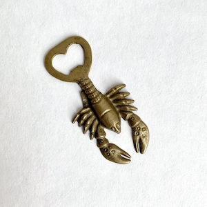Vintage bottle opener, bottle opener, 60s, mid-century capsule lifter, bottle opener brass, lobster