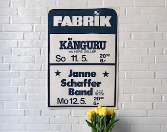 Vintage Original Concert Poster KANGAROO / JANNE SCHAFFER Jazz Rock Fusion Hamburg 70s Concert Poster Tour Poster Tour Poster Gig Poster