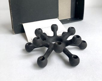 Vintage Denmark "Spider" candlestick, 60s, Dansk Design, Bolighus, Copenhagen, Jens Quistgaard, candlestick OVP