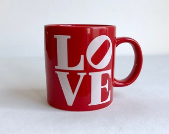 Waechtersbach "LOVE", coffee mug, red mug, cup drinking mug, handle mug, Made in Germany