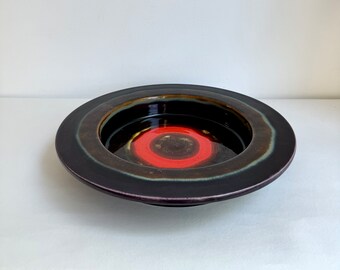 Vintage Hutschenreuther bowl, art ceramics Renée Neue, 70s serving plate