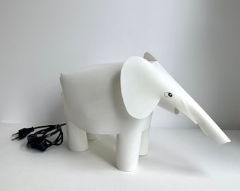 Vintage lamp elephant, plastic design table lamp