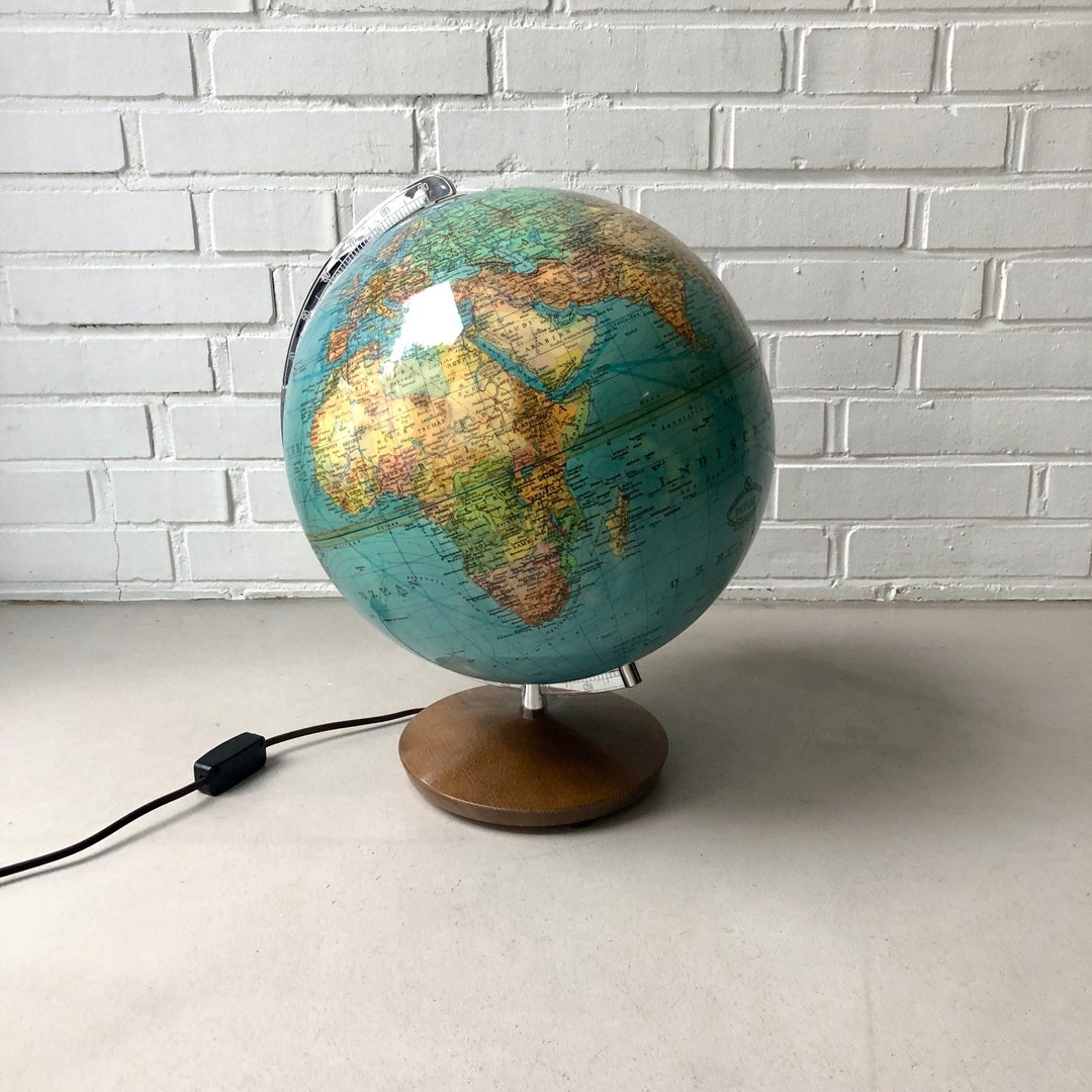 Vintage Illuminated Globe Mid Century World Globe Duplex Etsy Australia