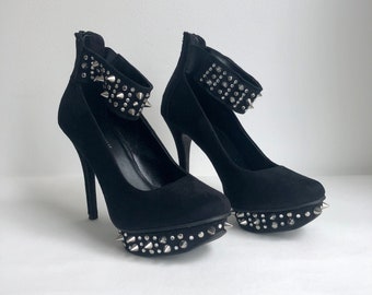 High heels from Catwalk (c), black pumps, punk shoes, women's shoes rivets