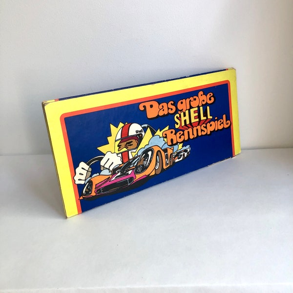 Das große Shell Rennspiel, Medaillen, Tankstellen 70er Jahre, Würfelspiel, Brettspiel, Popart, Sammelmünzen