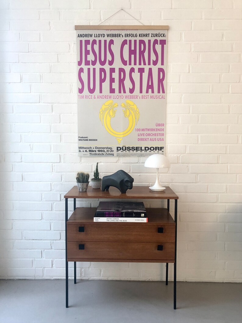 Cartel original "Jesucristo Superstar", Andrew Lloyd Webber, cartel musical vintage, cartel de concierto imagen 2