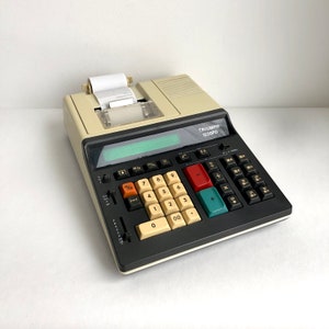 Vintage calculating machine Triumpf 1228PD, 1970s, desktop calculator, office machine image 1