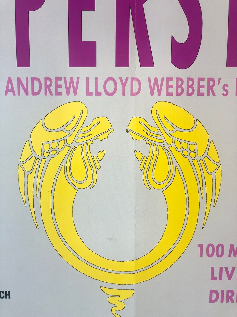 Cartel original "Jesucristo Superstar", Andrew Lloyd Webber, cartel musical vintage, cartel de concierto imagen 7