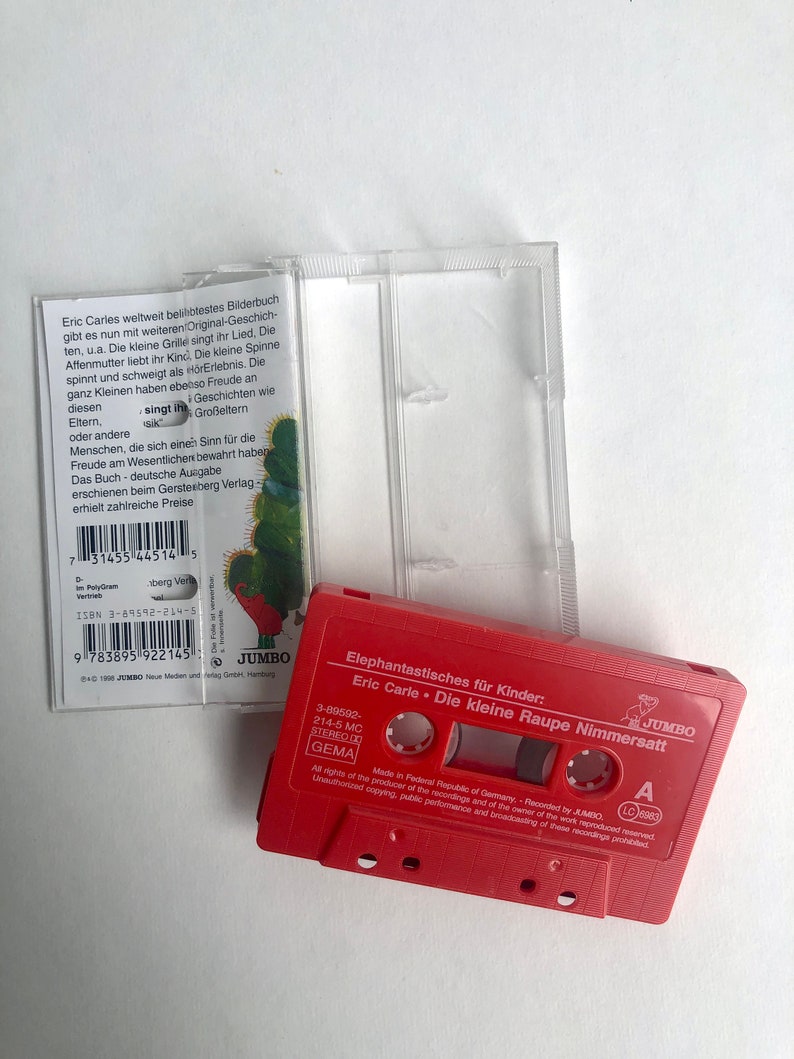 Vintage MC The Very Hungry Caterpillar, Eric Carle, Cassette, 1998, Tape, Cassette, Children, Jumbo image 5