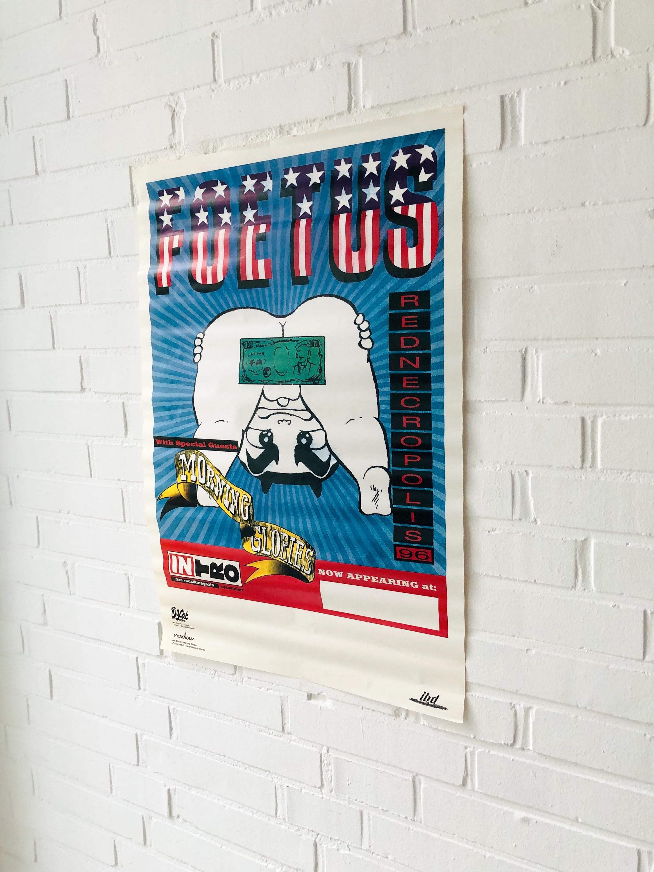 Original FOETUS Poster, Rednecropolis 1996, JG Thirlwell Music