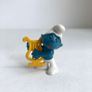 Original Harp Smurf, Smurf Figure, (c) Peyo, (c) Schleich, Smurf, Instrument, Orchestra, 1974