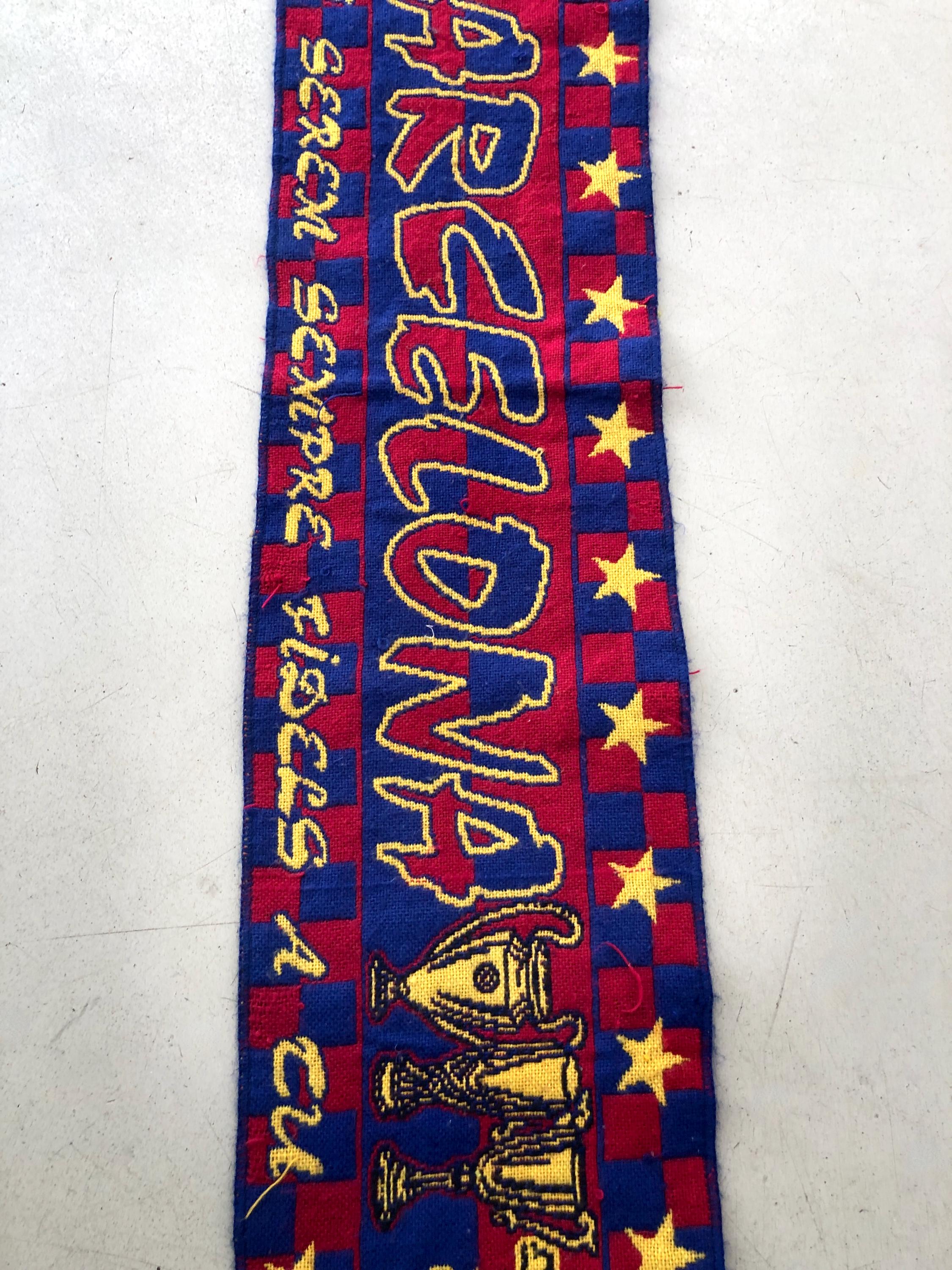 Vintage Fan Scarf FC Barcelona, Retro 80s Scarf - Etsy