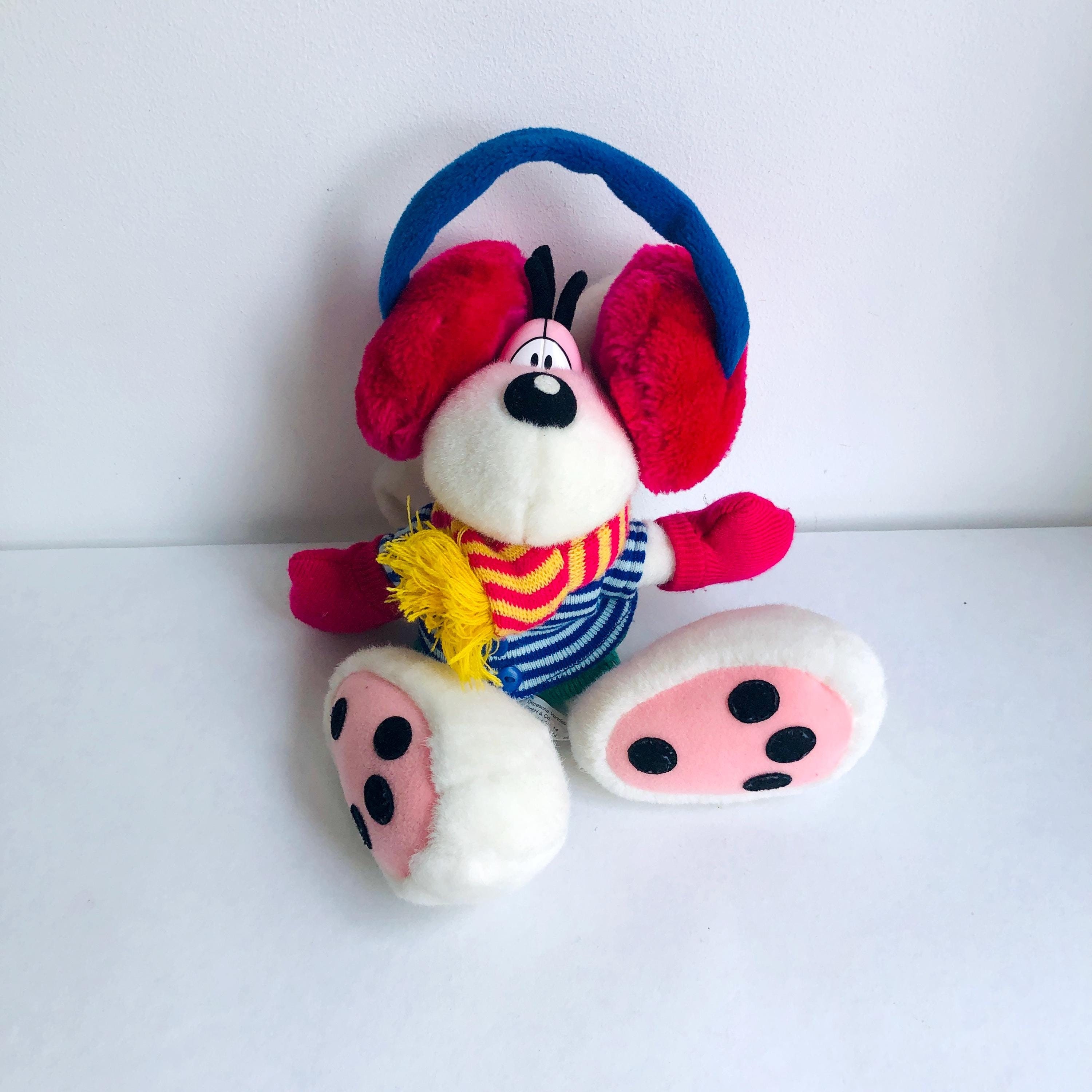 Original Diddl Mouse, 90s Vintage Diddl, Plush Toy Winter Ear