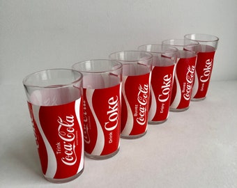 Coca Cola Glass Collectors Set with Vintage Glasses, Coasters, and