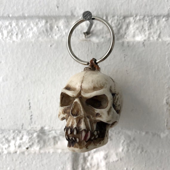 Vintage Skull Keychain - Etsy