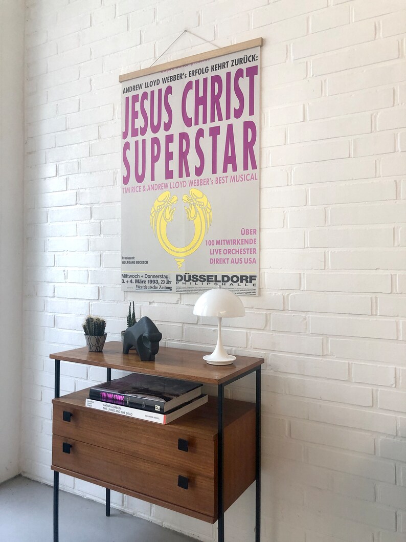 Cartel original "Jesucristo Superstar", Andrew Lloyd Webber, cartel musical vintage, cartel de concierto imagen 4