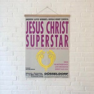 Cartel original "Jesucristo Superstar", Andrew Lloyd Webber, cartel musical vintage, cartel de concierto imagen 8