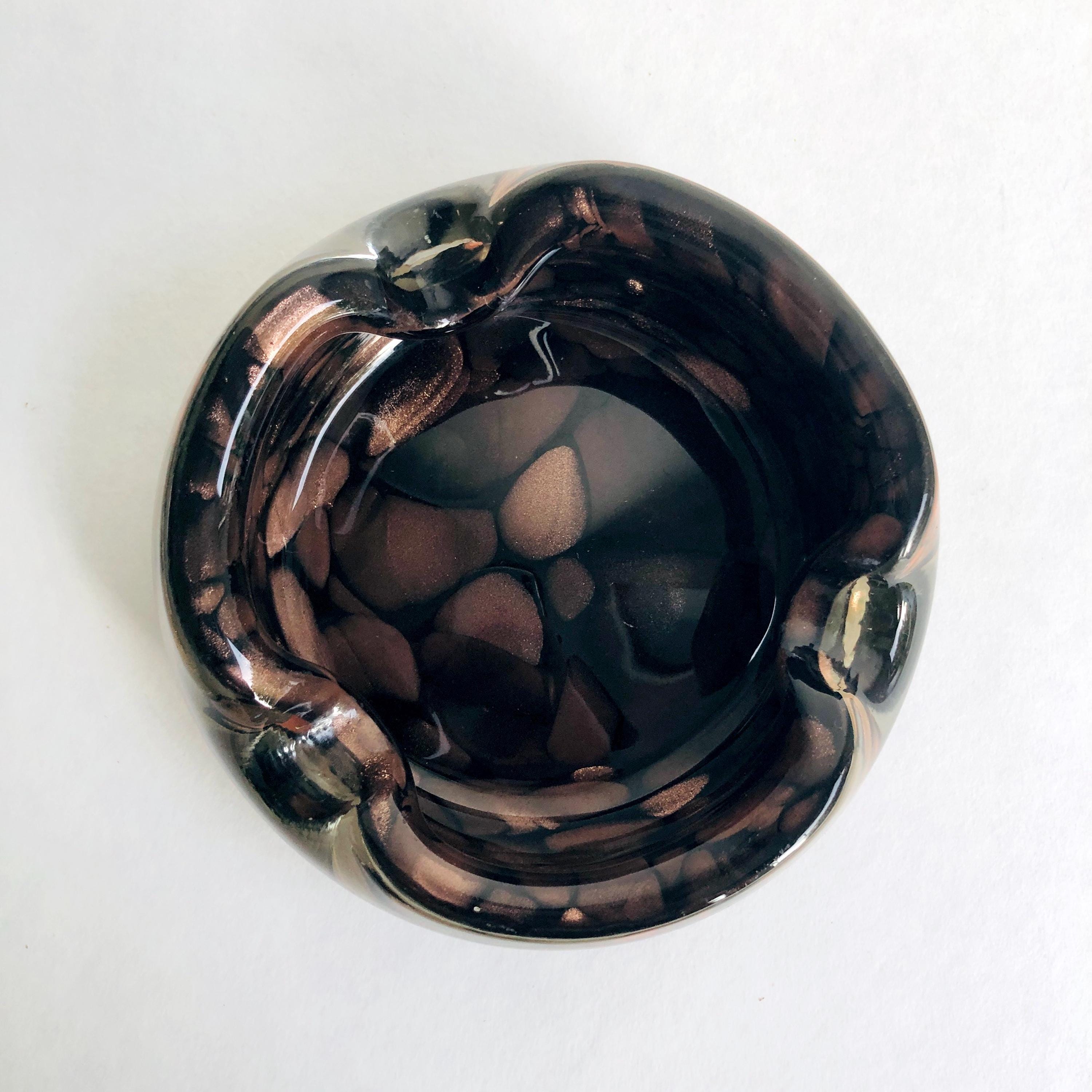 ヴィンテージ灰皿 ムラーノスタイル、ガラス灰皿 60年代、ボウル