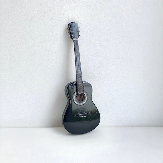 Vintage Gitarre (Miniatur), Akustikgitarre Modell, Gitarre schwarz