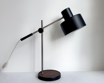 Lampa stołowa w stylu industrialnym z połowy XX wieku, lampa biurkowa w stylu lat 60. XX wieku