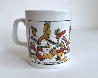 Vintage coffee mug "Donald Tick Trick Track", mug Disney, Kiln craft England, cup Disney