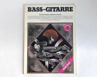 Vintage book "Bass Guitar", Amsco Publications, Jim Gregory, softcover, 1979, Bass learning, instructions