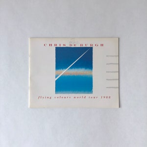 Vintage Tour Programs, Chris de Burgh, Flying Colors World 1988 Tour Book, original tour program, Runrig