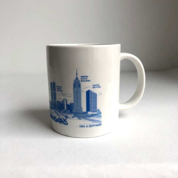 Tasse "NEW YORK CITY", vintage Kaffeebecher, World Trade Center, Brooklyn Bridge, Becher, Mug,, Erinnerungsstück, Trinkbecher