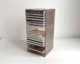ヴィンテージ CD ラック、CD 70 枚を収納できるキャビネット