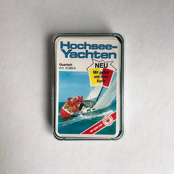 Quartett "Hochsee-Yachten", Original 1978, Segeln, Yachting, Kartenspiel 70er Jahre