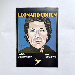 Seltenes Leonard Cohen Tour Programm, Tourbuch mit Passenger 1979, Deutschland Recent Songs