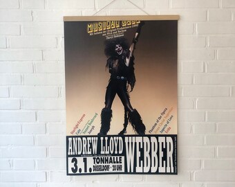 Cartel original de CATS de los años 90, Andrew Lloyd Webber, cartel musical vintage, cartel "Musical Gala", Musical Cats