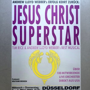 Cartel original "Jesucristo Superstar", Andrew Lloyd Webber, cartel musical vintage, cartel de concierto imagen 6
