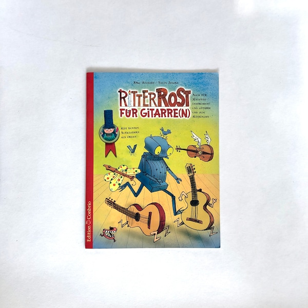 Exercise book "Ritter Rost für Gitarre(n)", original with sticker set, Hilbert/Janosa, guitar textbook for children