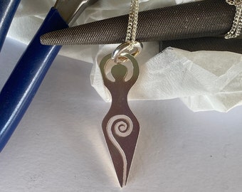 Stirling Silver Goddess Necklace