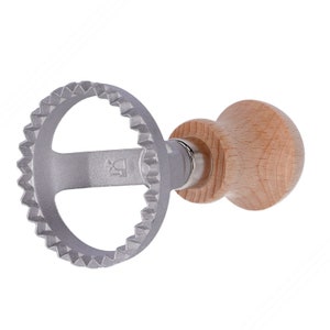 Runder Aluminiumstempel zum Schneiden von Ravioli - Durchmesser 58 mm - Für handgemachte Nudeln | Hergestellt in Italien