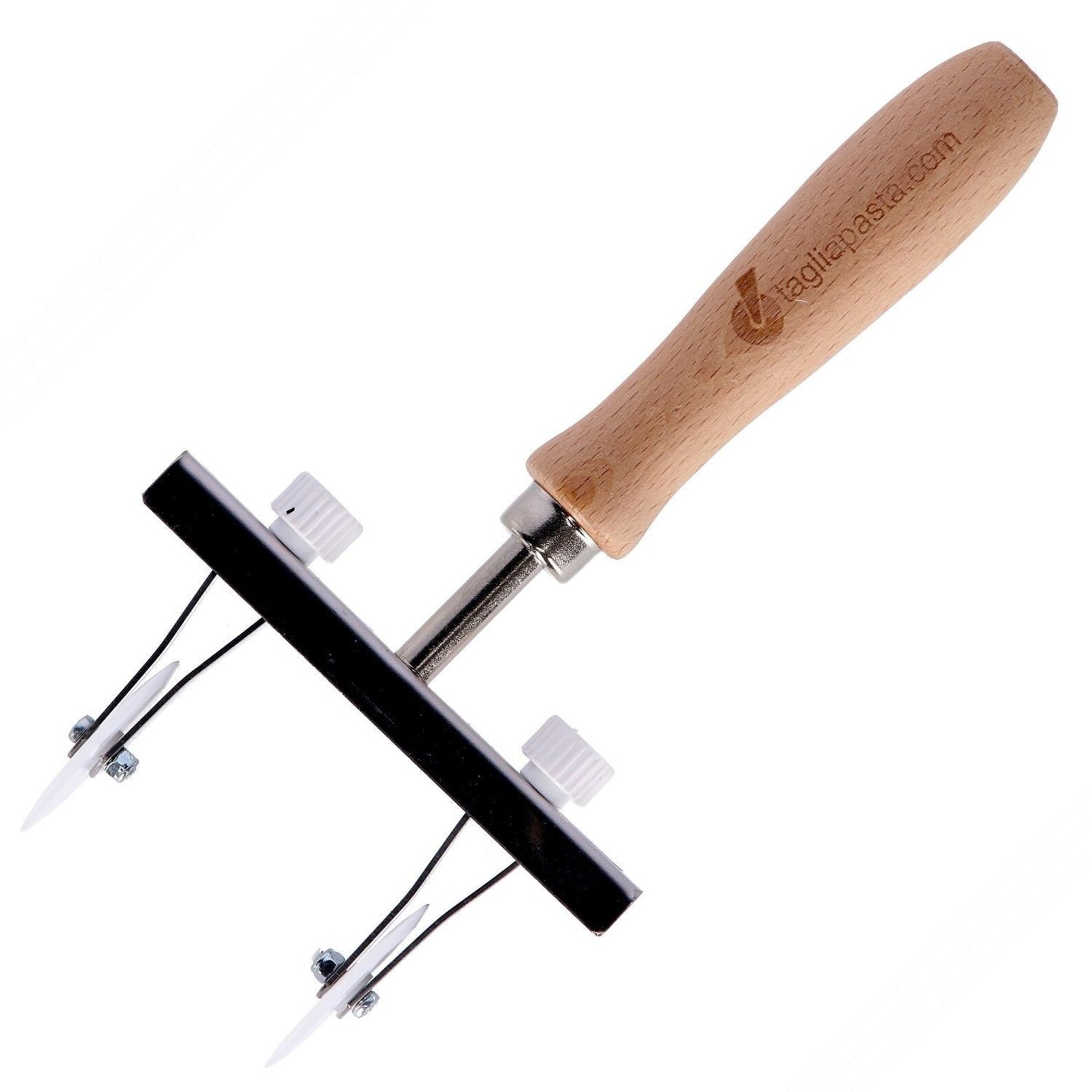 Adjustable Pasta Cutter With 2 Smooth POM Blades and Wooden Handle ...