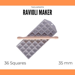 Ravioli Maker in aluminum for making 36 Squared Ravioli of 35x35 mm with square filling Pocket | Made in Italy