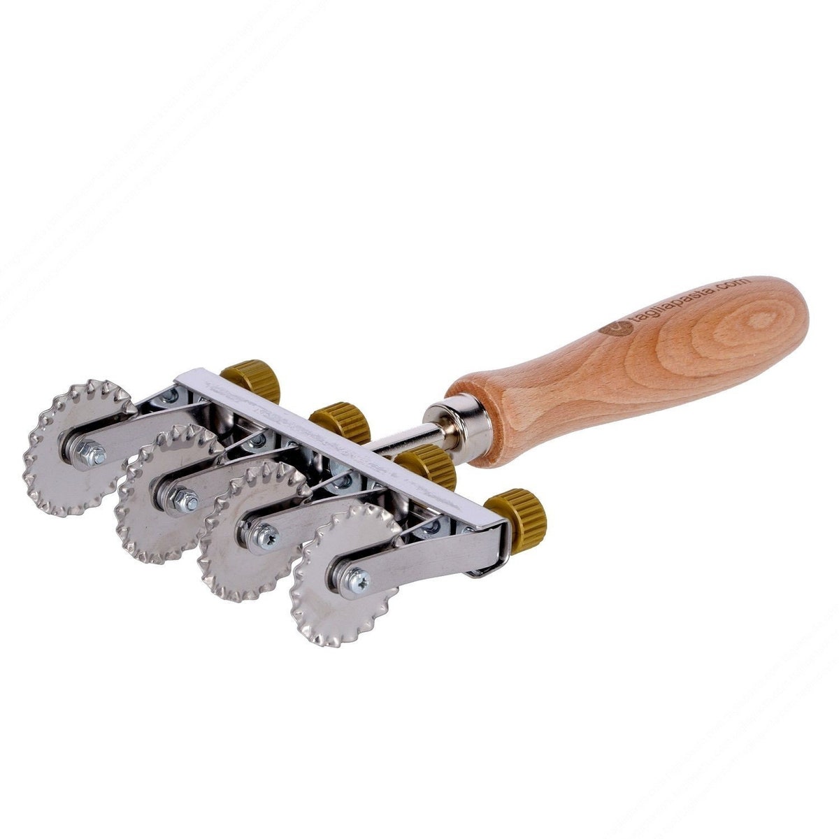 Adjustable Pasta Cutter With 4 Stainless Steel Toothed Wheels and Wooden Handle | Made in Italy - Etsy