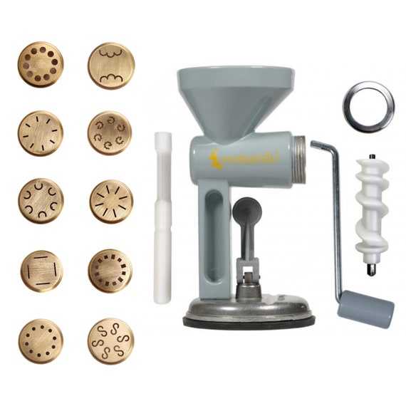 DOUGH PRESS-PASTA Extruder 10 Brass-dies Press Machine-pasta Maker  Tagliolini-passatelli, Pappardelle-spaghetti-tagliatelle-caserecce Etc. 