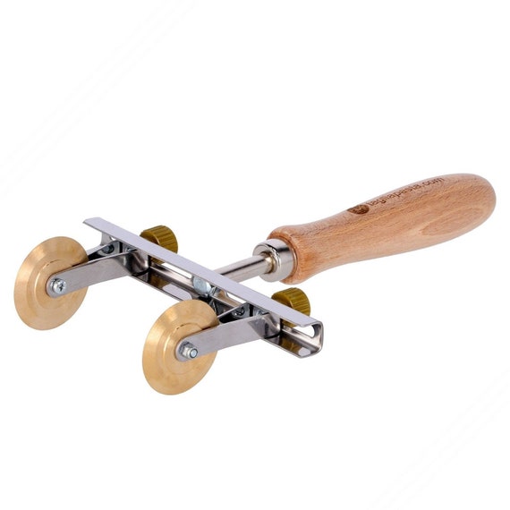 Adjustable Pasta Cutter with Brass Wheels