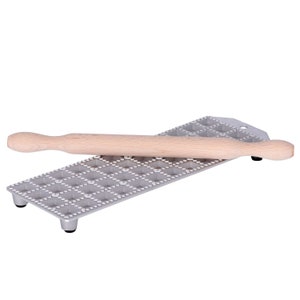 RAVIOLI MOLD, Ravioli MAKER, Italian Aluminum Ravioliera for Making 48 Square Ravioli of 25x25 mm with Square Filling Pocket | Made in Italy