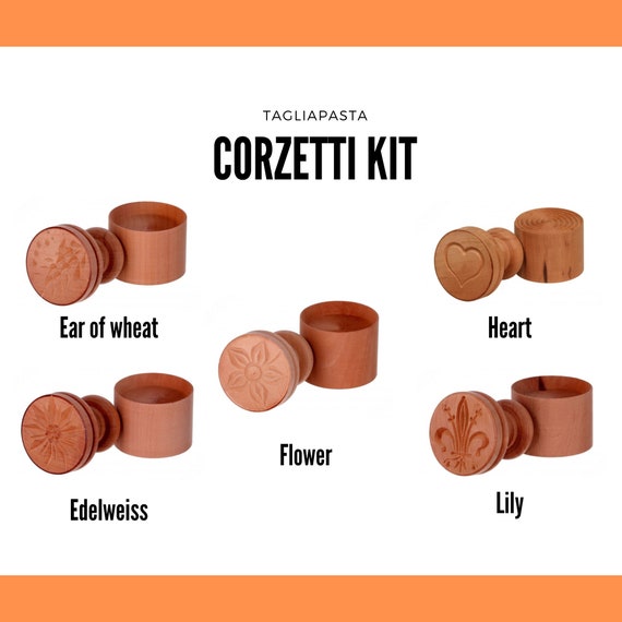 CORZETTI PASTA Stamp: 4 Various Sets 1 Handle 1 or 2 or 3 