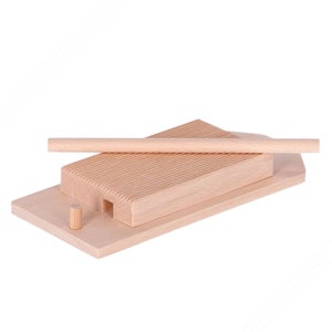 Wooden board with base for rolling Gnocchi and Garganelli pasta | Handmade pasta tool | Made in Italy