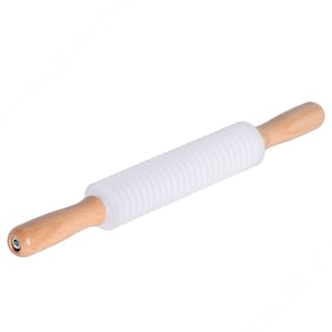 Wooden rolling pasta cutter with 26 smooth blades for making spaghettoni (broader Spaghetti) | Made in Italy