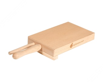 Practical Gnocchi wooden board with stop, perfect also for rolling Garganelli pasta | Made in Italy