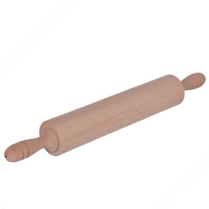 Professional wooden rolling pin with double grip - Length cm 55 | Made in Italy